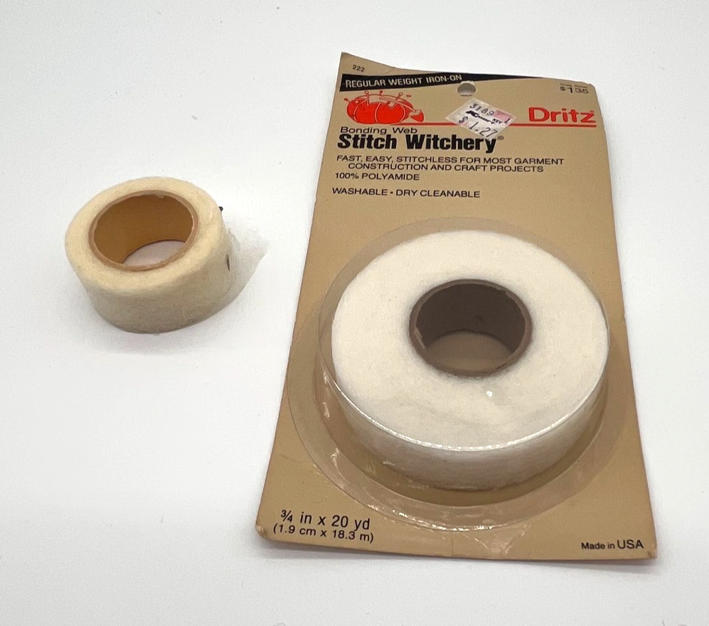 Dritz 222 Stitch Witchery Bonding Web Regular Weight 3/4" X 20yd + partial roll