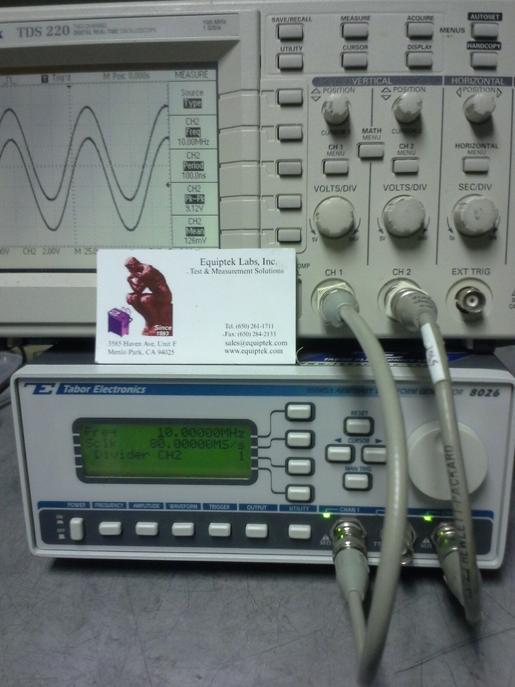 Tabor Electronics 8026 20 MHZ Dual Channel Arbitrary Waveform Generator PERFECT!