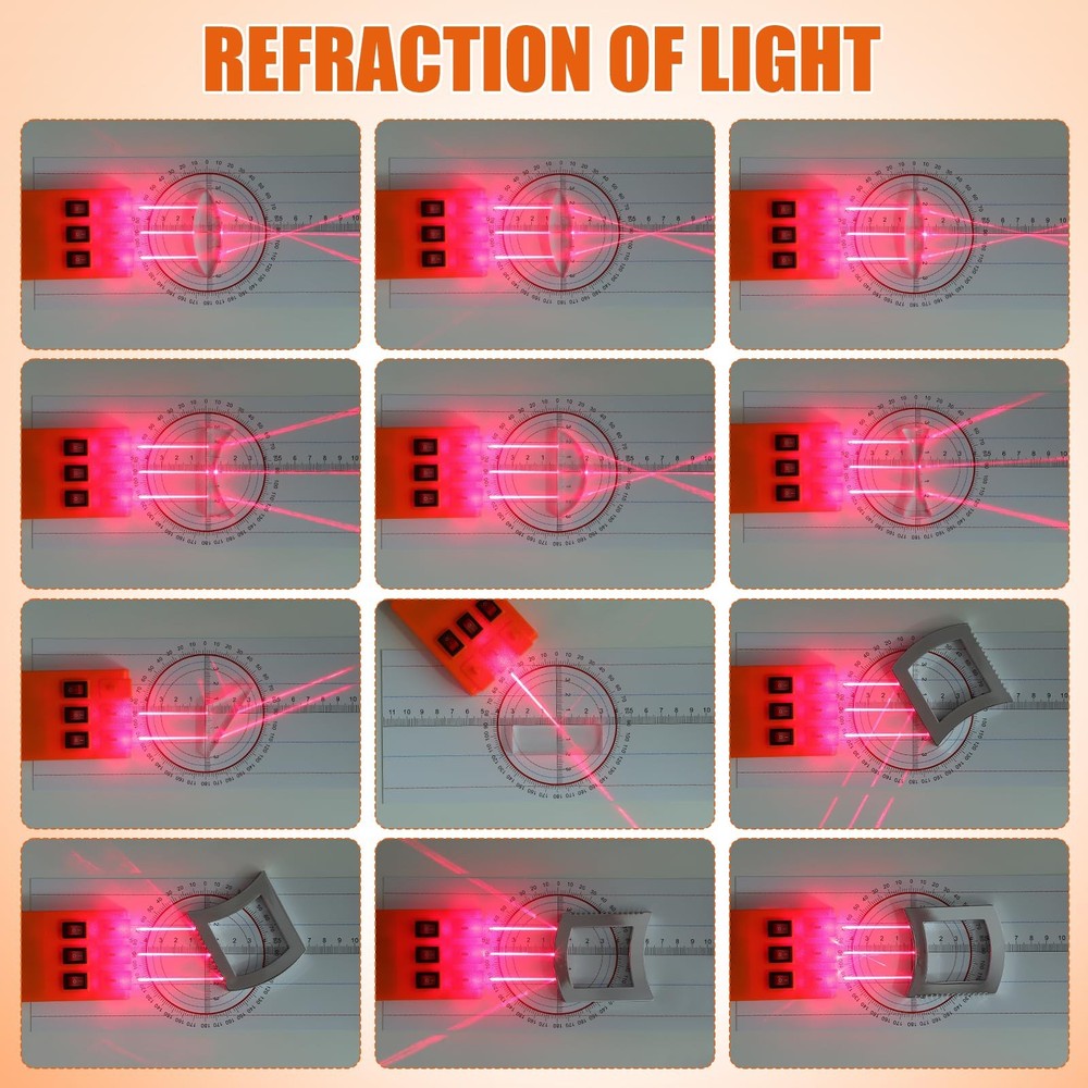 1 Set Multifunction Optical Experiment Kit Prism Reflector Refraction Physics