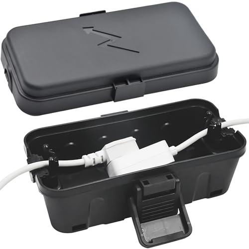 Weatherproof Electrical Connection Box(Inner 5.5 x 3 x Small Black