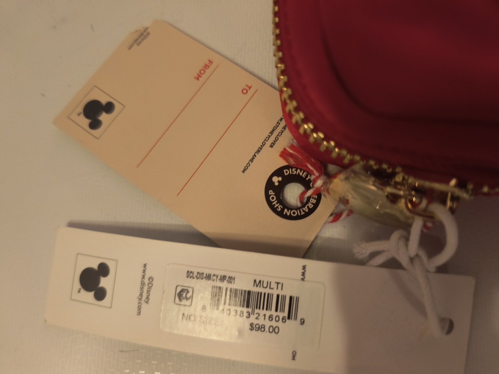 STONEY CLOVER Disney Minnie Mouse Red Cosmetic Mini Travel Zip Pouch Bag NWT