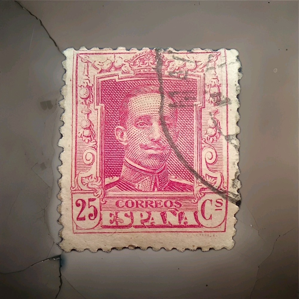 Spain 1922 Stamp Scott Number 338 A49 Lilac Rose Error