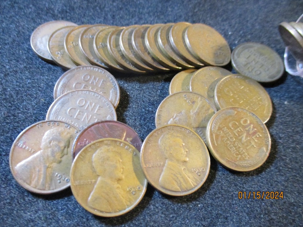 1930-D LINCOLN WHEAT CENT ROLL GOOD +   AA