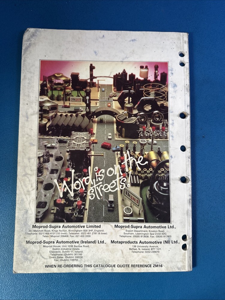 MOPROD GASKETS 1990 CATALOGUE SAME DAY DISPATCH