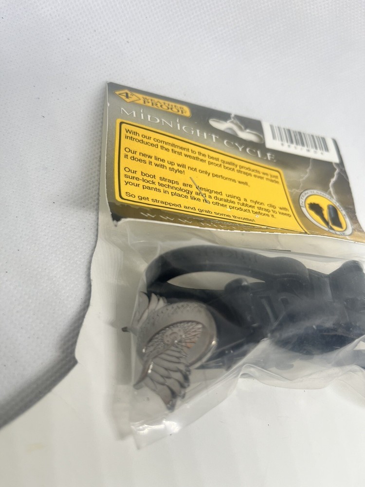 4" Midnight Cycle Biker Boot Straps