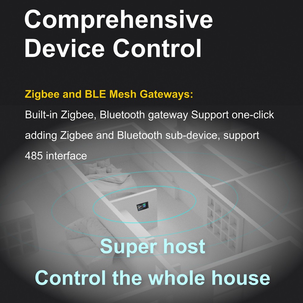 Tuya Wifi Control Panel Smart Home System ZigBee Gateway Bluetooth Music PlayeO4