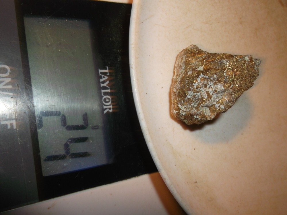 Gold, silver, copper, 24 grams samples ,ore high grade .