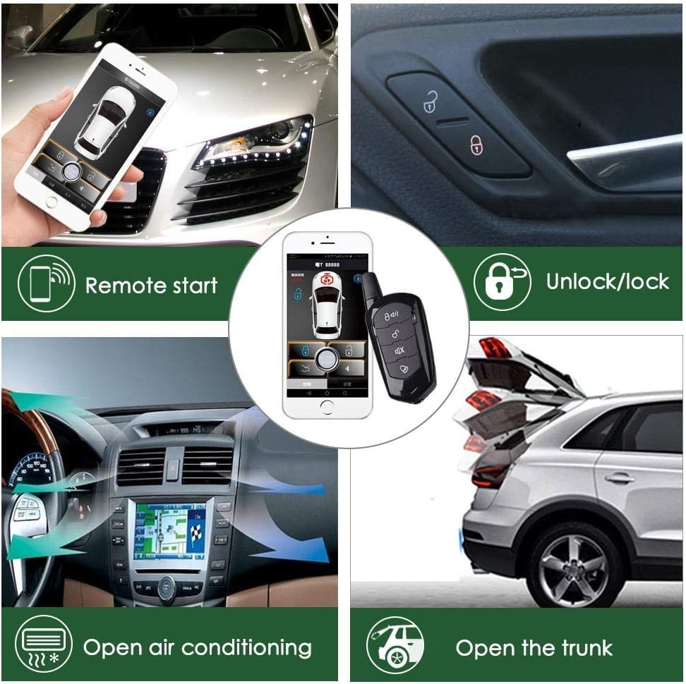 Universal Car Alarm Remote Engine Start Kits One Key Remote Engine Start for ...