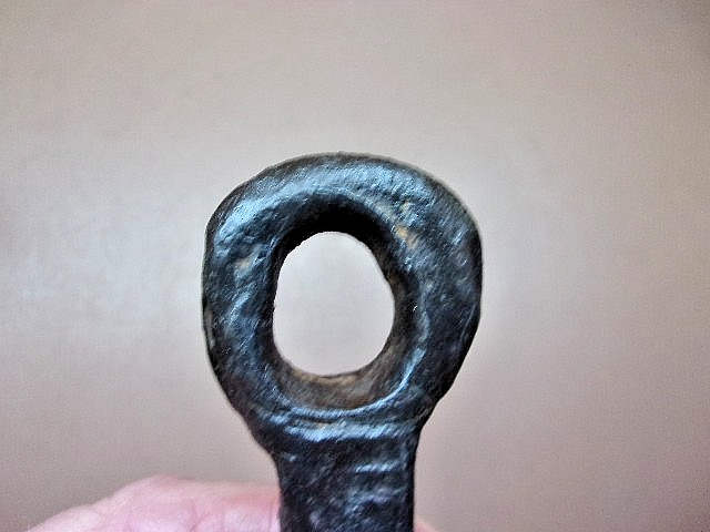 Rustic Blacksmith Forged Hook & Link Crude 5" Long Unique Rustic Decor LQQK!