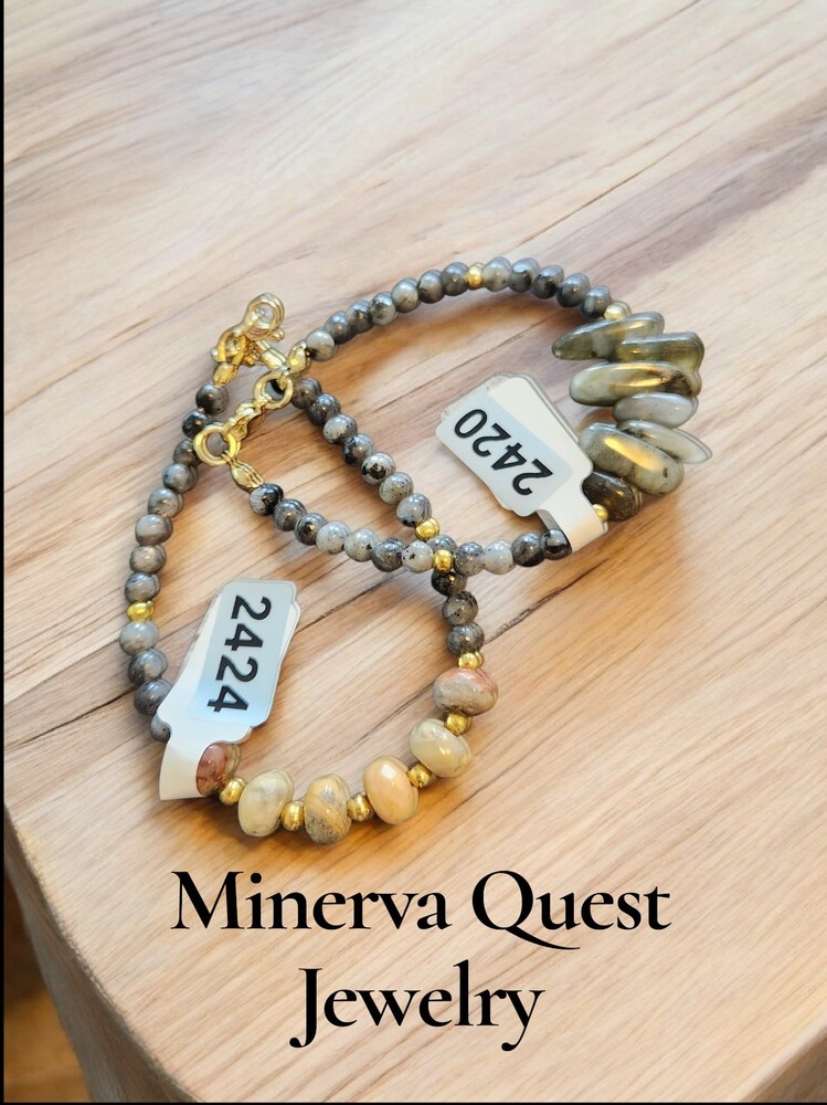Labradorite Artisan Bracelet. Handmade. #2420.