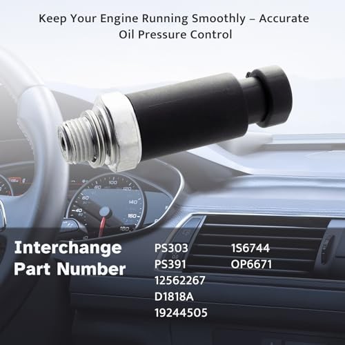 Engine Oil Pressure Sensor Sender Switch, Sending Unit Compatible with 1999
