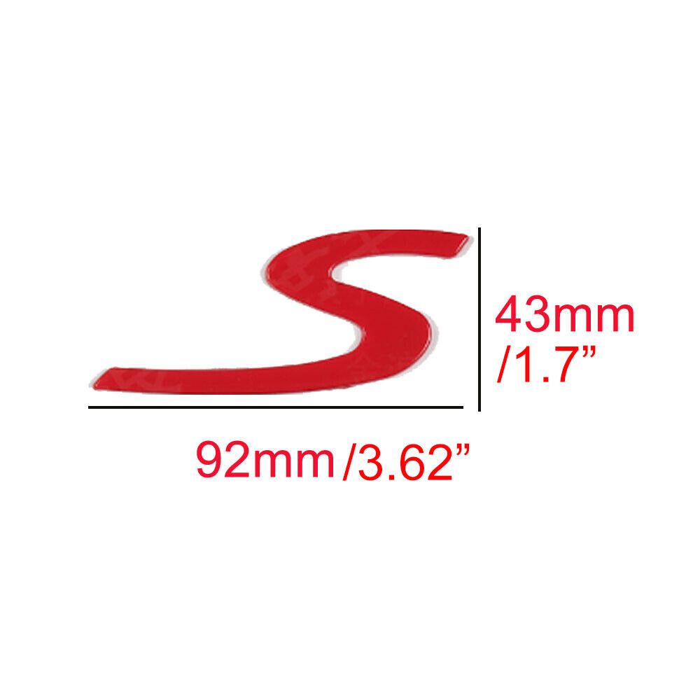 For Porsche Panamera Cayenne Macan 911 718 Red/Silver/Black S Badge Trunk Emblem