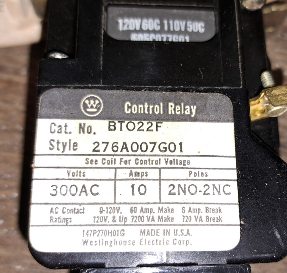 Westinghouse Time Delay BT022F