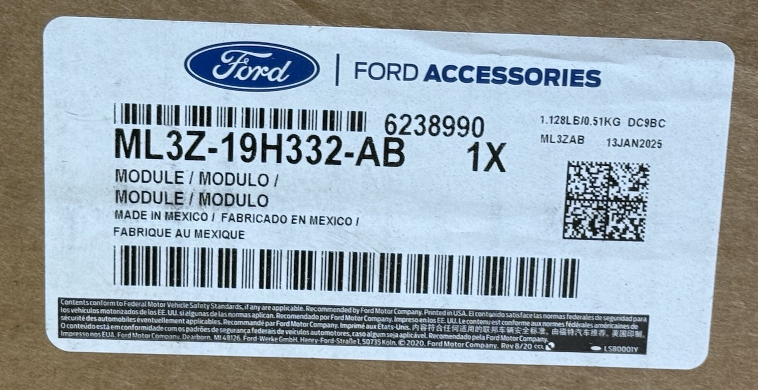 21-23 Ford F-150 Parts In-Dash Trailer Brake Control Module ML3Z-19H332-AB New