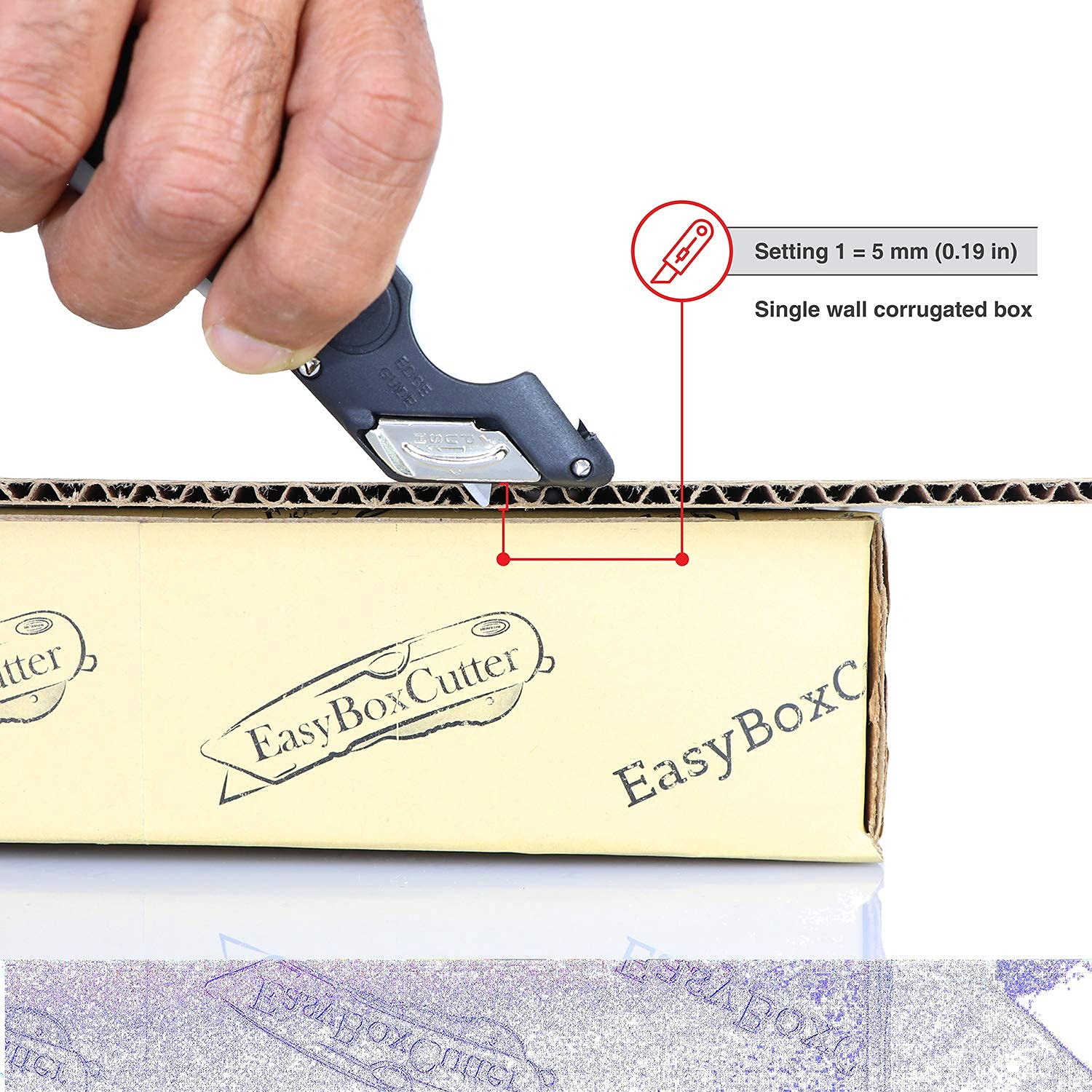 Easy Cut 1000 White Safety Box Cutter Tool Standard Replacement Blades