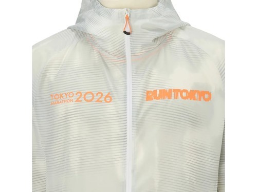 ASICS TOKYO MARATHON 2026 Limited Fade JACKET Brilliant White NEW USA SHIPPER!!!