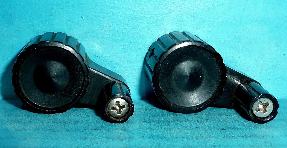 2 Small Spinner Speed Knobs HP 1in Diameter Brass Insert 1/4in Shaft