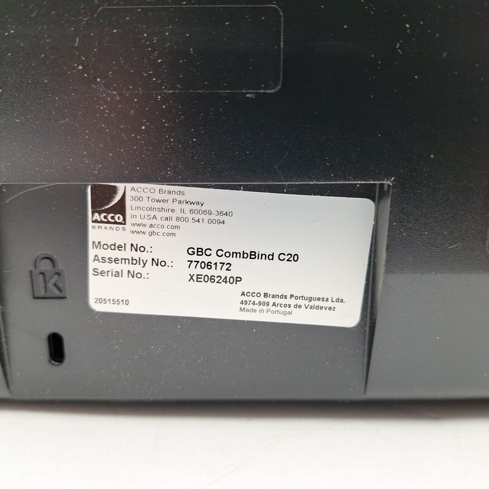 Swingline GBC Binding Machine CombBind C20