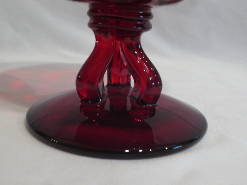SET OF 4 WESTMORELAND DORIC RUBY SHERBETS