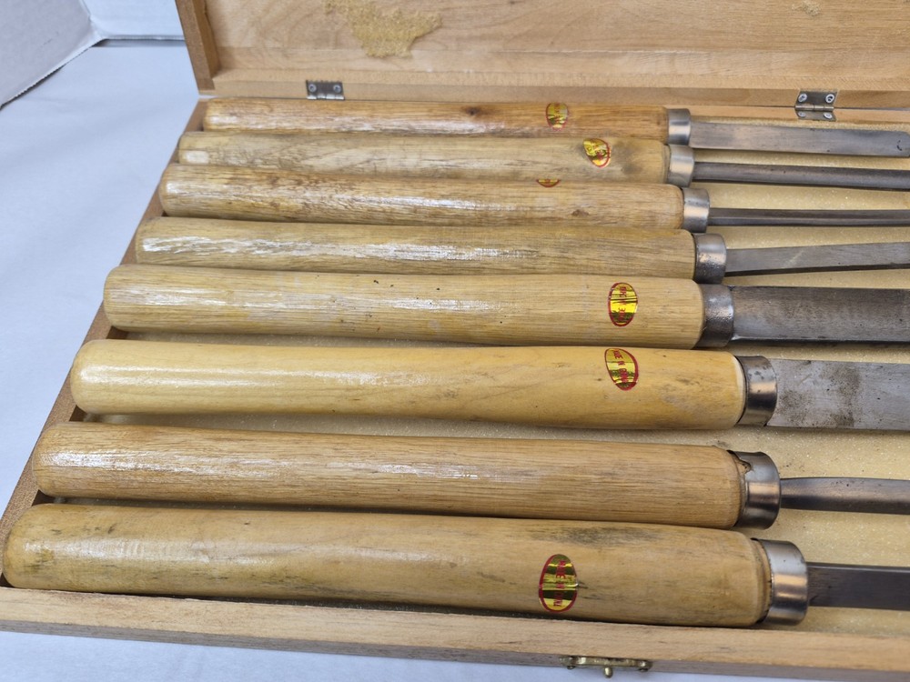 Wisdom 8 Piece Wood Lathe Chisel Set With Case