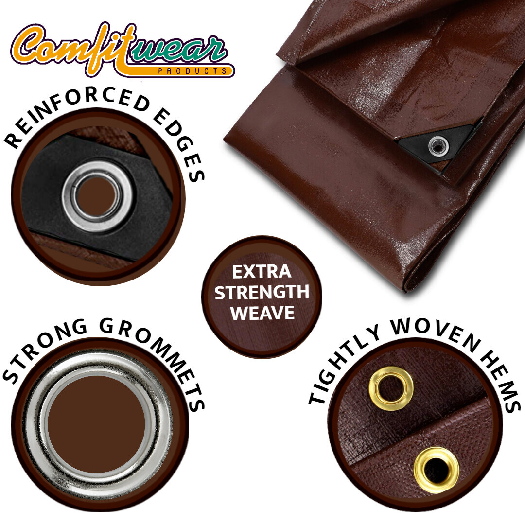 COMFITWEAR Super Heavy Duty Tarp Cover Reinforced Grommet Multi-Use Pool Cover