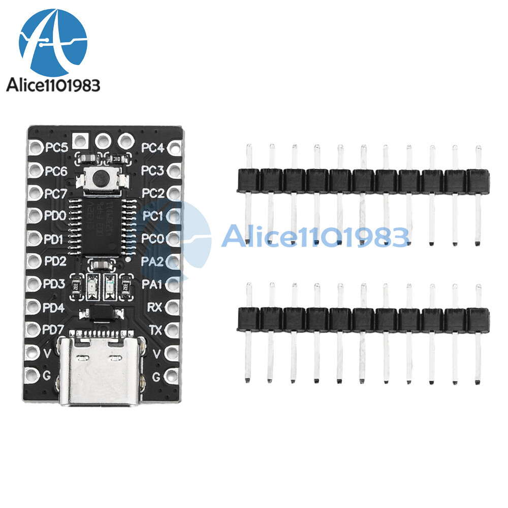 5pcs CH32V003F4P6 Core Development Board 32-bit RISC-V Processor IIC SPI Type-C
