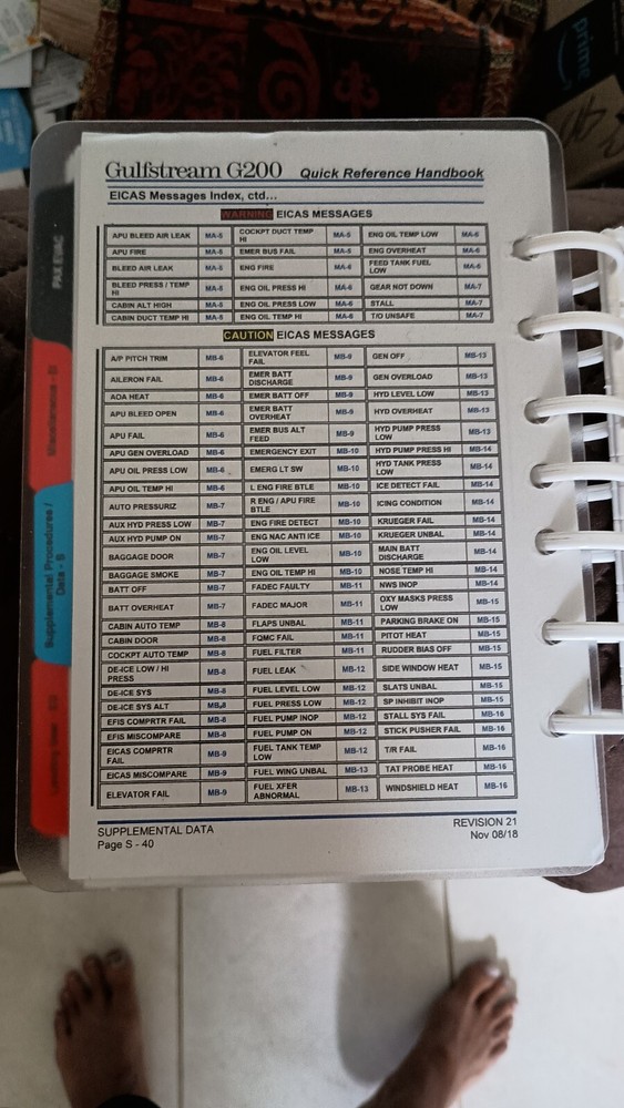 Gulfstream G200 Quick Reference Handbook