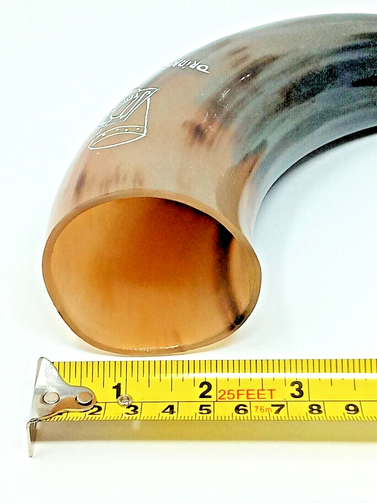 Drinking Horn Meadery Natural Cow / Steer horn euc black and blonde color