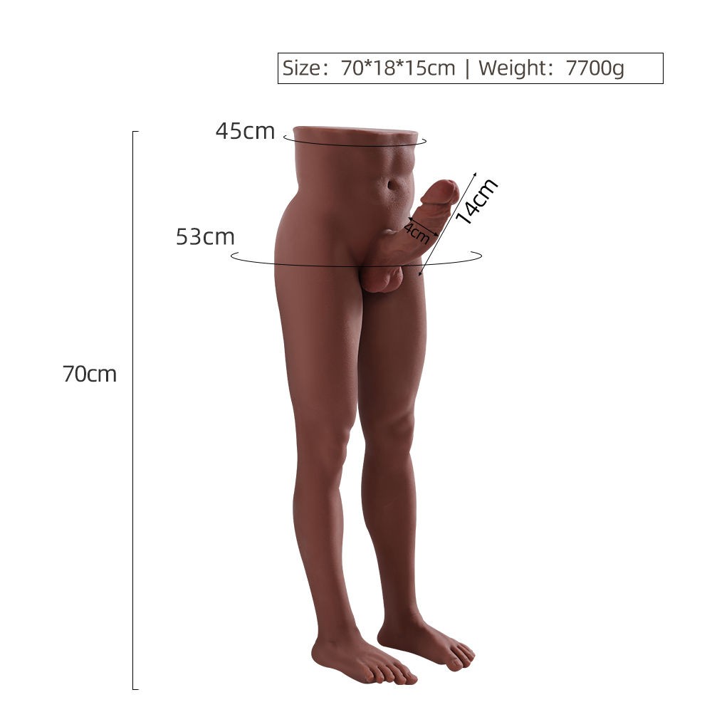 Lifelike TPE Sex Doll Tan Male Big Penis Anus Silicone Adult Sex Toy Women Gay-a