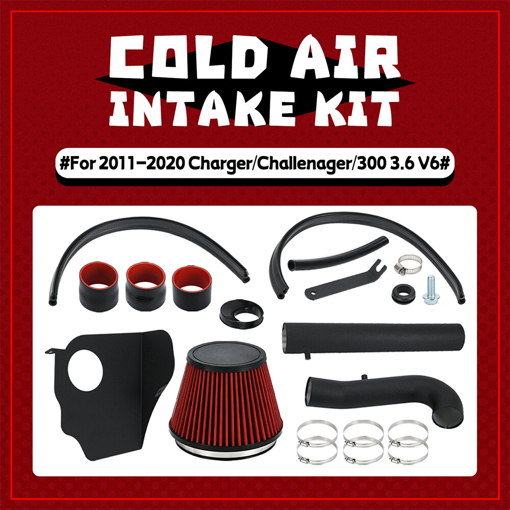 Cold Air Intake & Heat Shield for 2011-2023 Dodge Challenger Charger 3.6L V6