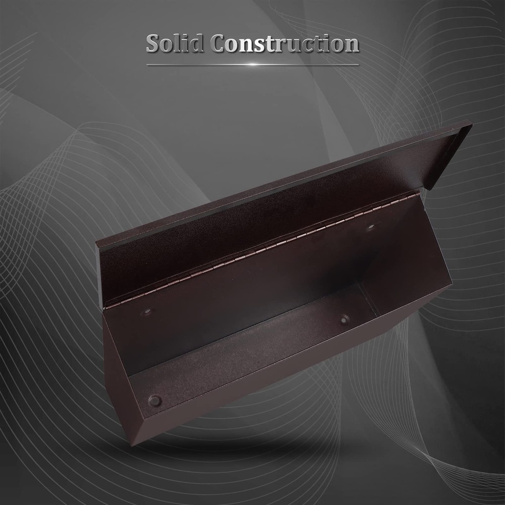 Dalmbox Wall-Mount Mailbox Large for Post Rust-Proof Bronze