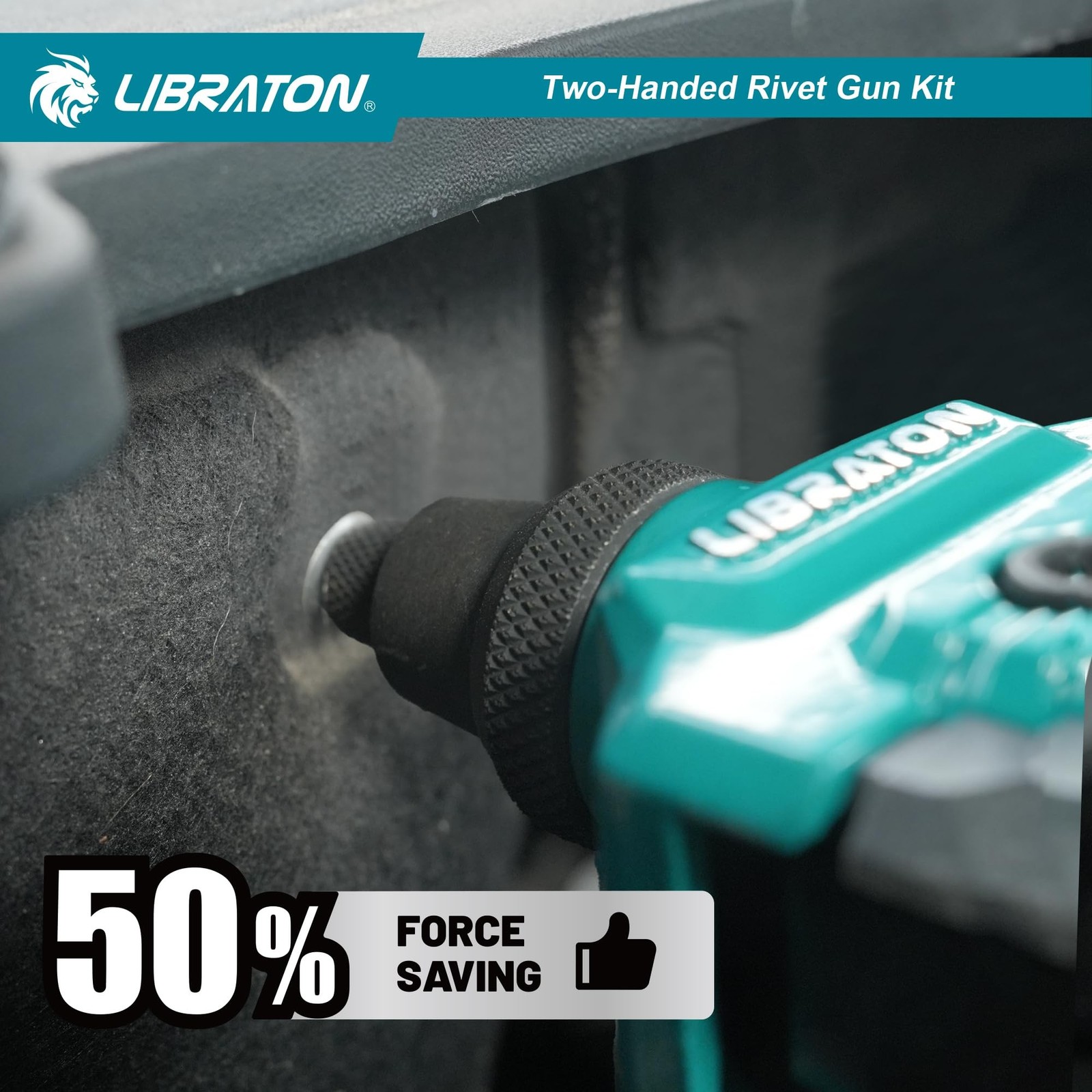 LIBRATON Pop Rivet Gun Kit, Two-Handed Rivet Gun, Heavy Duty Rivet ... Fast Ship