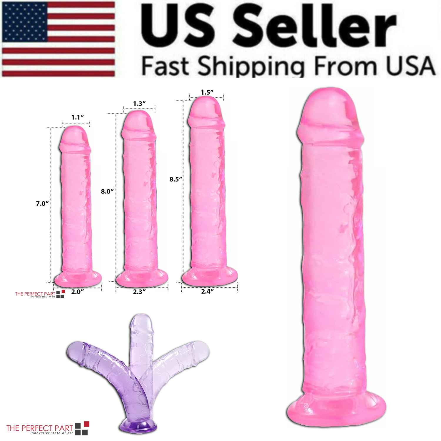 Jelly Dong Dildo Suction Cup G-Spot Waterproof Realistic Cock Veined Dildos Anal