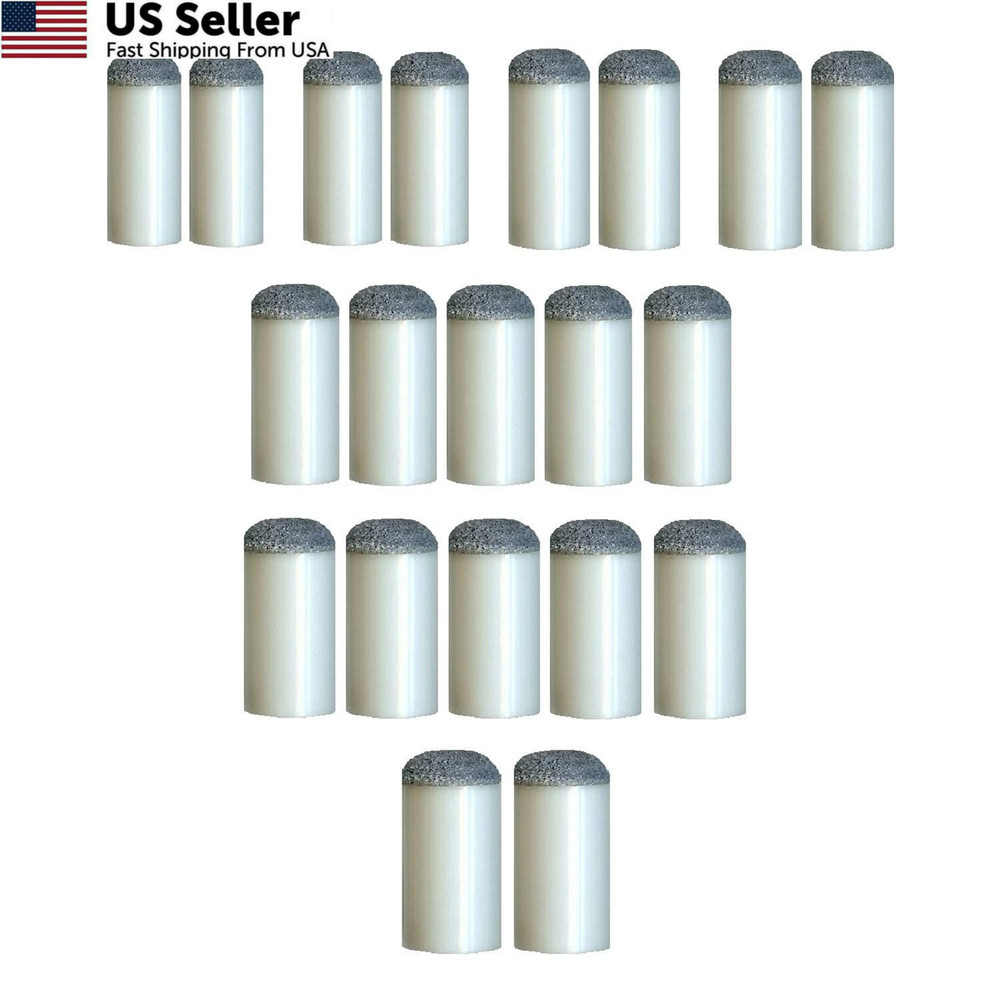 Set of 20 Assorted Slip On Pool Cue Tips 7 Sizes