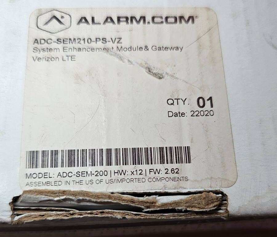 DSC PowerSeries Alarm.com ADC-SEM210-PS-VZ Dual Path System Enhancement Module