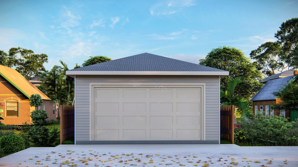 20’x25’ Garage Plans – Includes Floor Plan, Elevations, Sections, Foundation