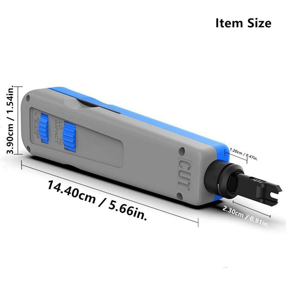 5-Piece Adjustable Impact Punch down Tool with 110/88 Blade Hook Spudger Cable C