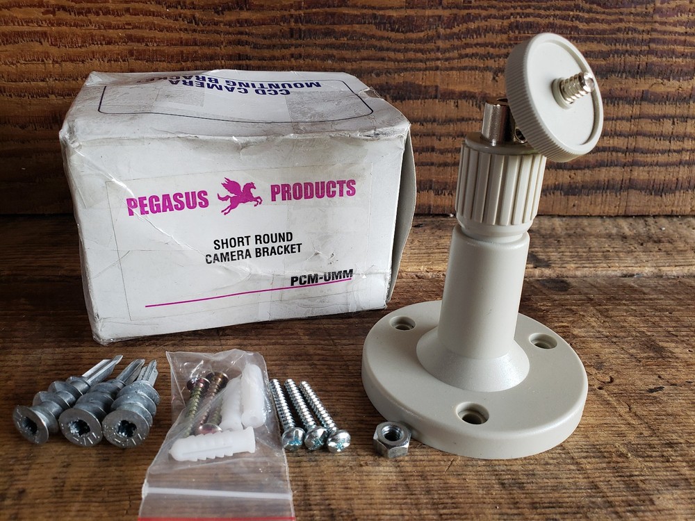 Pegasus Short Round CCTV Camera Bracket OPen Box New Complete