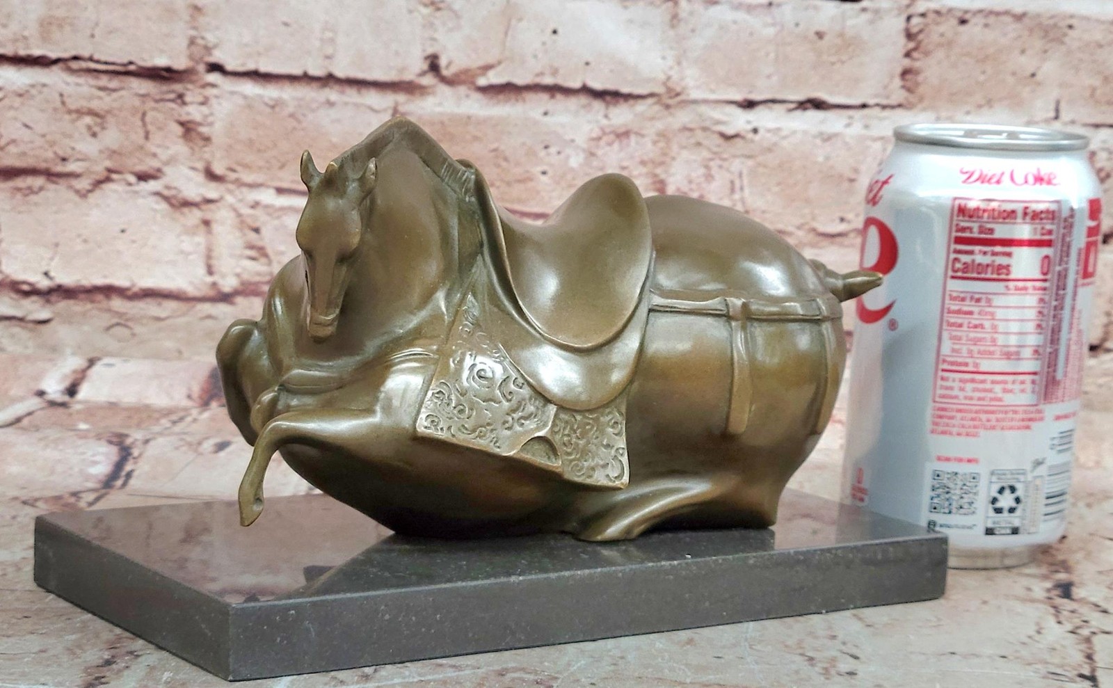 Signed Milo Bronze Chinese Zodiac Tang Horse Fengshui Luck Animal Statue