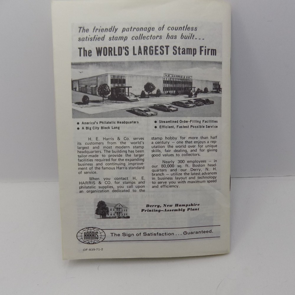 Harris Catalog H.E. Harris & Co. 1971 Stamp Collecting Catalog US Stamps