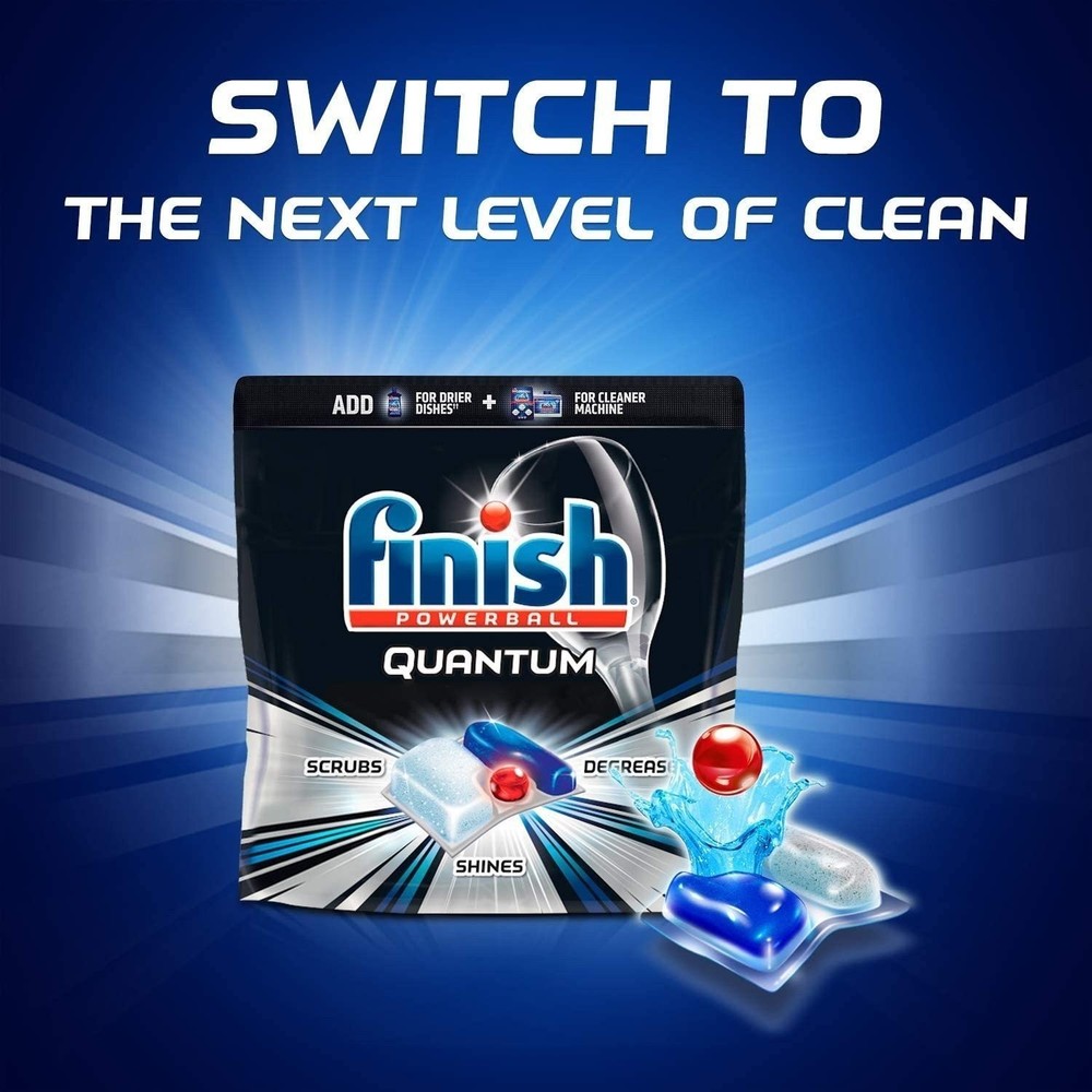 Finish Quantum Max Powerball, 64ct, Dishwasher Detergent Tablets, Ultimate...