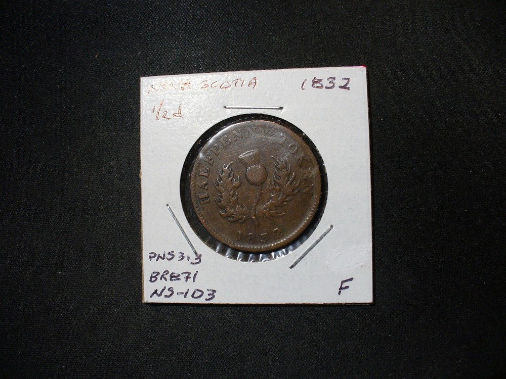 Canada Nova Scotia 1832 Half Penny Copper Token