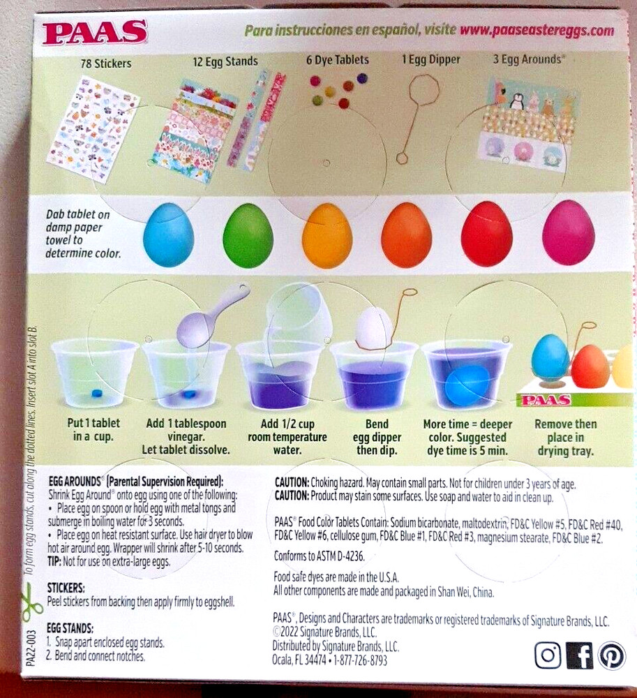 PAAS - Classic - Easter Egg Decorating Kit - THREE KITS (3) NEW!
