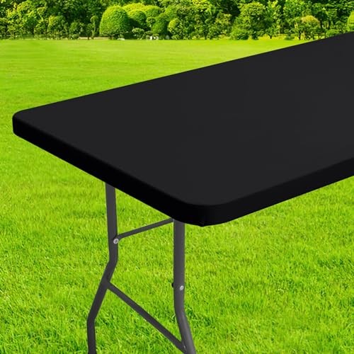 Rectangle Table Cloth Cover, Waterproof 72" x 30" (Rectangular) 1 Black
