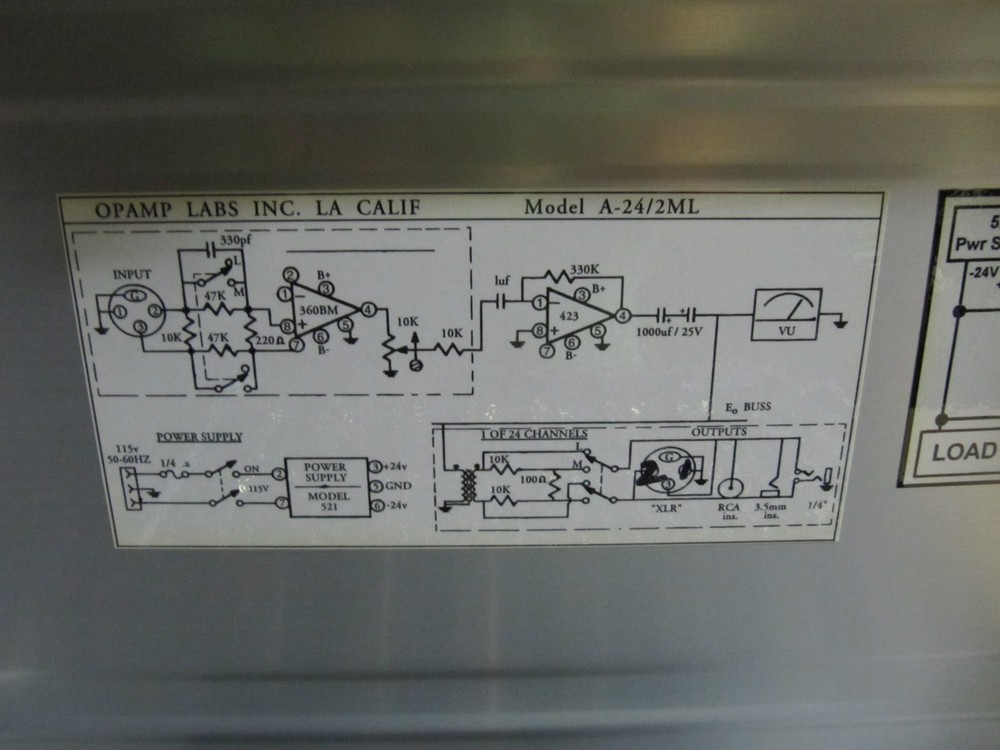 Opamp Labs A-24/2ML Audio Press Feed Mult Distribution Box