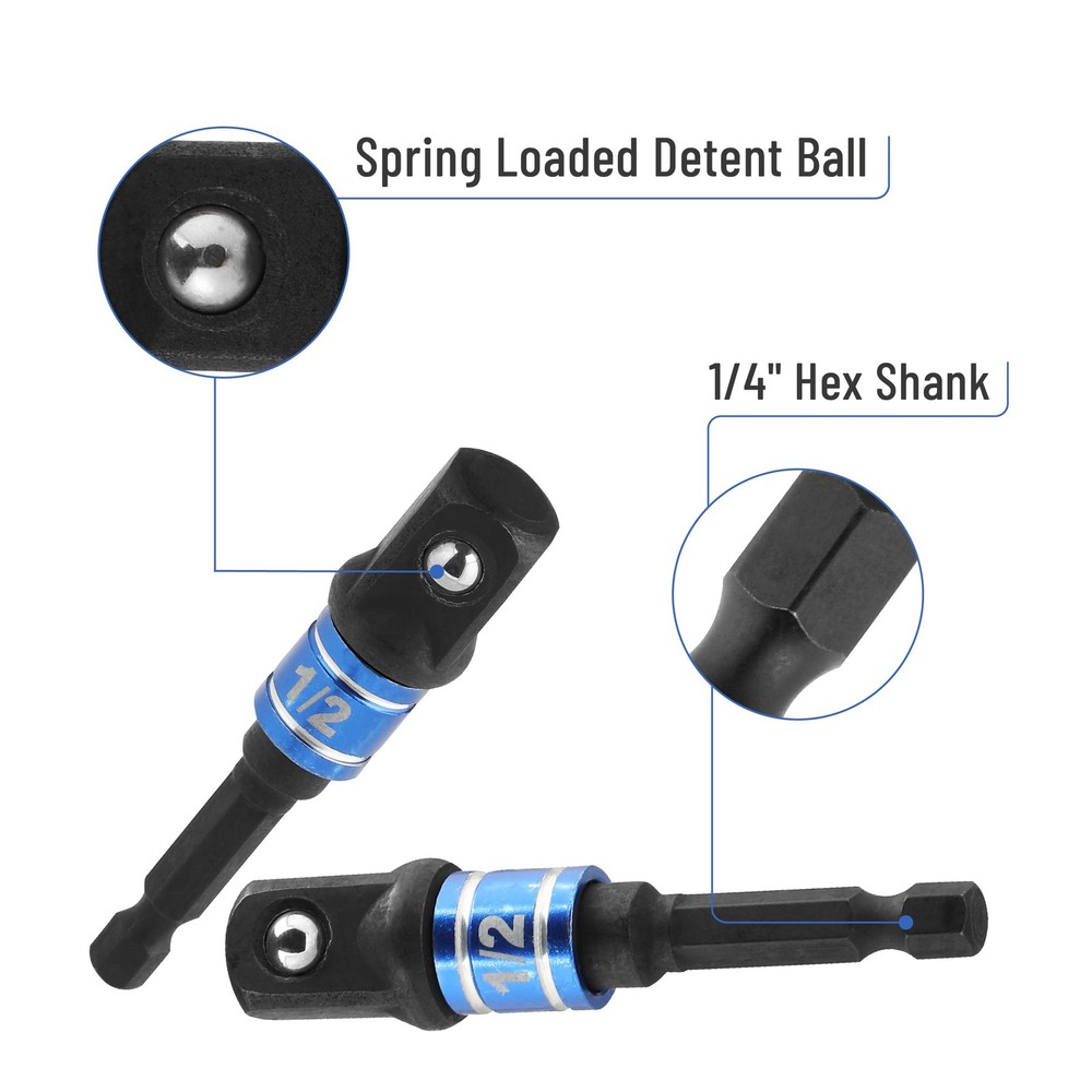 Bates- Socket Adapter Extension Set with Right Angle Drill Attachment, 4...