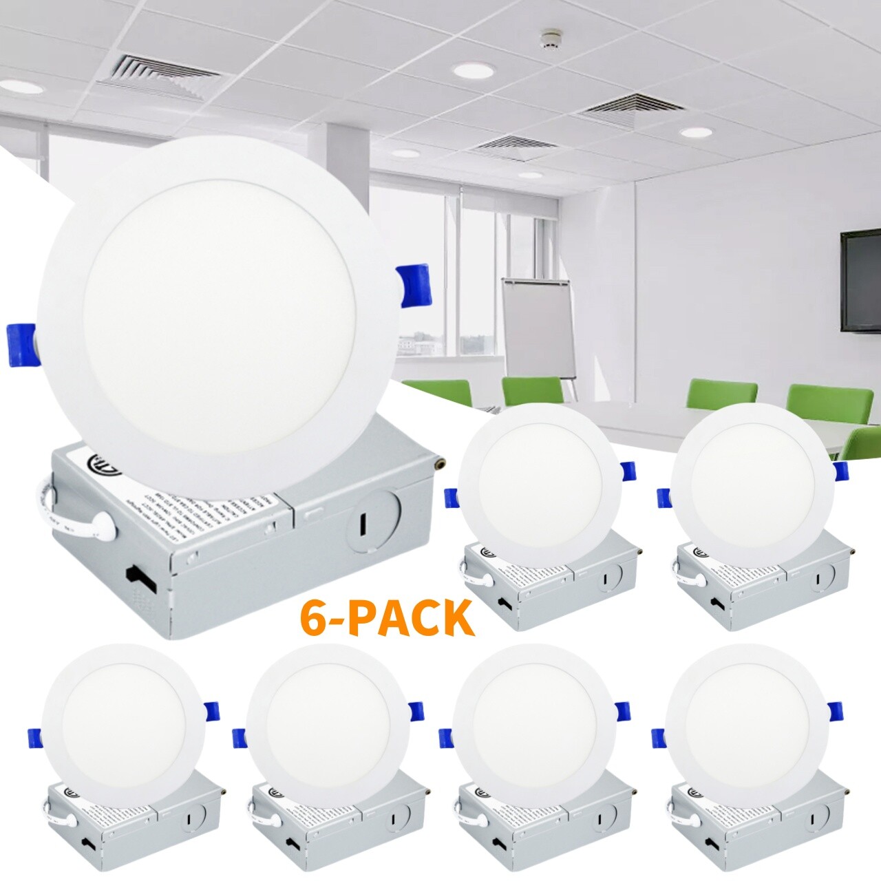 3CCT Selectable 3000K/4000K/5000K 12 Watts Ultra-Thin Recessed LED Ceiling Light