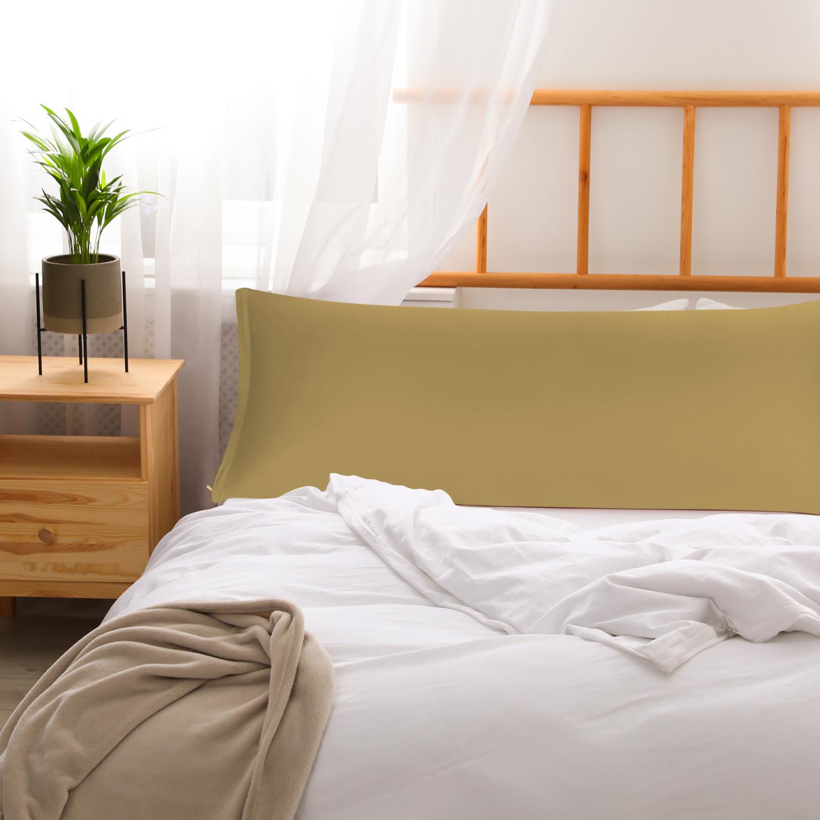 PiccoCasa Egyptian Cotton Pillow Case 300TC Body Zipper Closure Pillow Cover