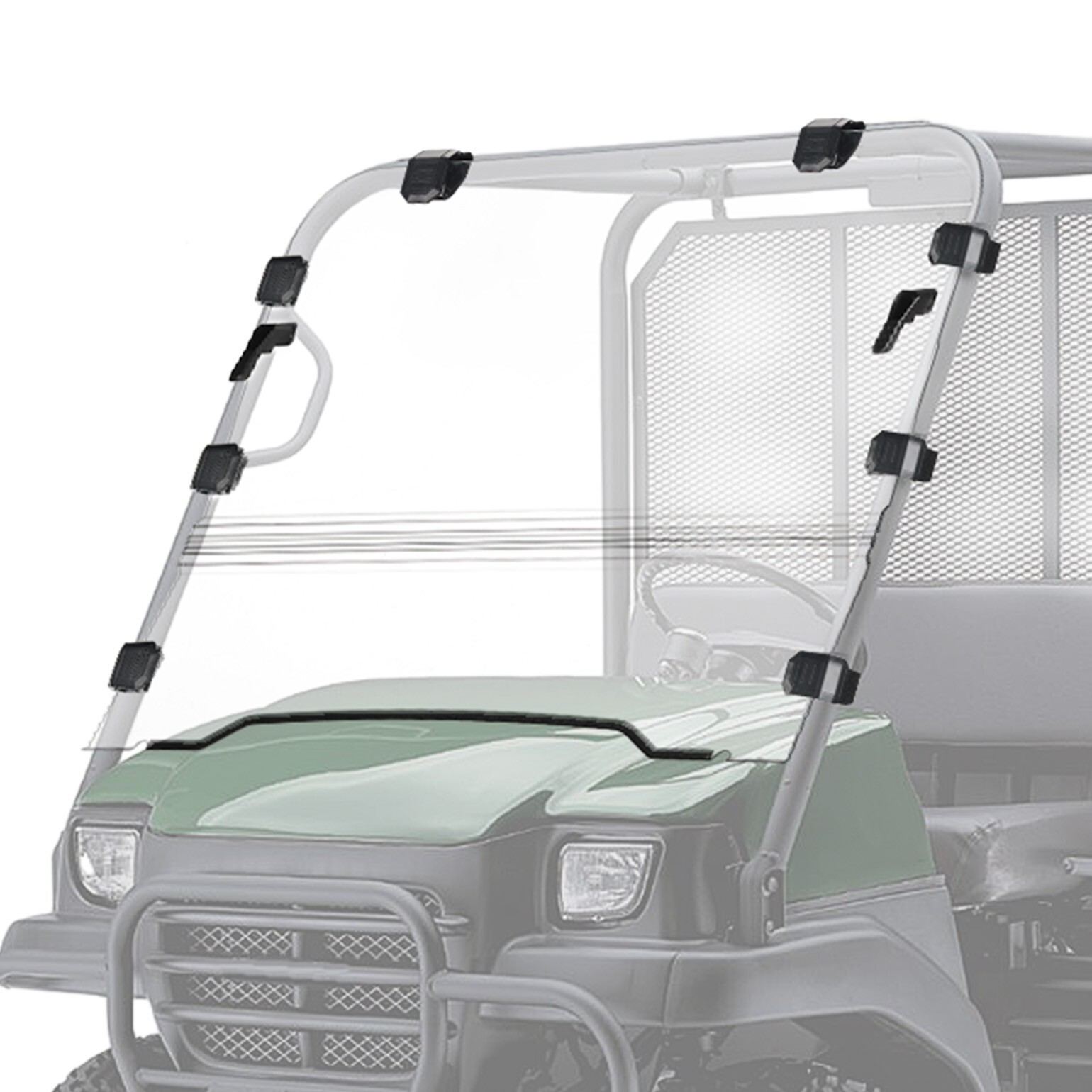 Front Folding Windshield For Kawasaki Mule 3000 2005-2013/ Mule 3010 2003-2009