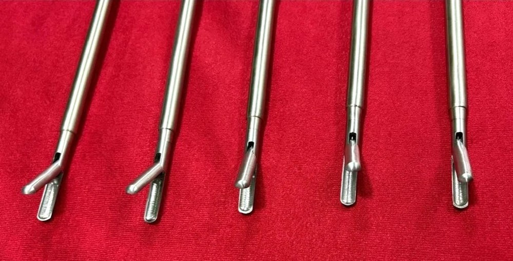 5pc-Laparoscopic Spoon Forceps 10mmx330mm Reusable Surgical Instruments